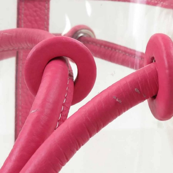 Authentic VASIC Vinyl Handbag Clear/Pink PVC/Leather - Picture 6 of 14